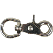 Mousqueton mexicain passe ronde 20mm nickelé