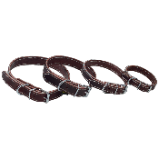 Collier de chien cuir noisette