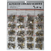 Vis Chicago plaque de 20 sachets assortiment de 10 vis