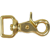 Mousqueton mexicain passe carrée 20mm laiton 