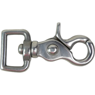 Mousqueton mexicain passe carrée 20mm inox
