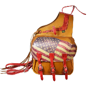 Sacoches de randonne  cheval - US FLAG 3 sanglons 