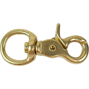 Mousqueton mexicain passe ronde 20mm laiton 