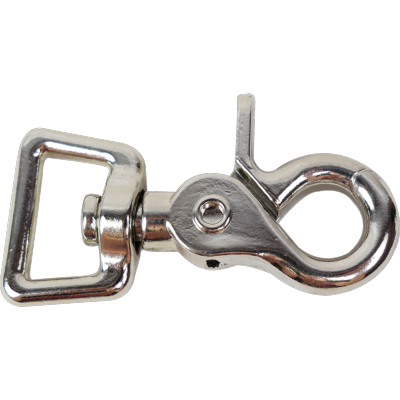 Mousqueton mexicain passe carrée 20mm nickelé