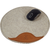 Tapis de souris Feutre de Laine et Cuir pleine fleur 